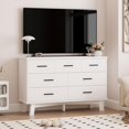thumbnail image 3 of FANRAL 7 Drawers Dresser for Bedroom,Wood Modern Chest of Drawers with X-Shaped Sturdy Base,White Dresser, 3 of 8