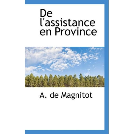 ISBN 9781110000180 product image for de L'Assistance En Province | upcitemdb.com