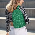 thumbnail image 5 of Yiaed Green Glitter Print Print Laptop Backpack Travel Canvas Backpack Vintage Aesthetic Backpack for School Knapsack Backpack Backpack for School-Small, 5 of 5