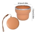 thumbnail image 3 of Vaso de agua plegable de silicona de 200 ml con tapa y cuerda colgante, vaso portátil para viajes, camping y exteriores, para bebidas frías y calientes., 3 of 6