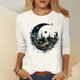 thumbnail image 2 of TSADFHJI Hauts de Noël Grande Taille Hauts à Manches 3/4 pour Femmes 2024 Mode Grande Taille F Chemises Formelles Décontractées T-Shirts Graphiques Col Rond S, 2 of 5