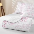 thumbnail image 4 of Erosebridal Pink Starfish Bow Knot Bed Spread Queen for Girls,Ocean Theme Princess Bow Queen Coverlet Set for Teens Adults, 4 of 7