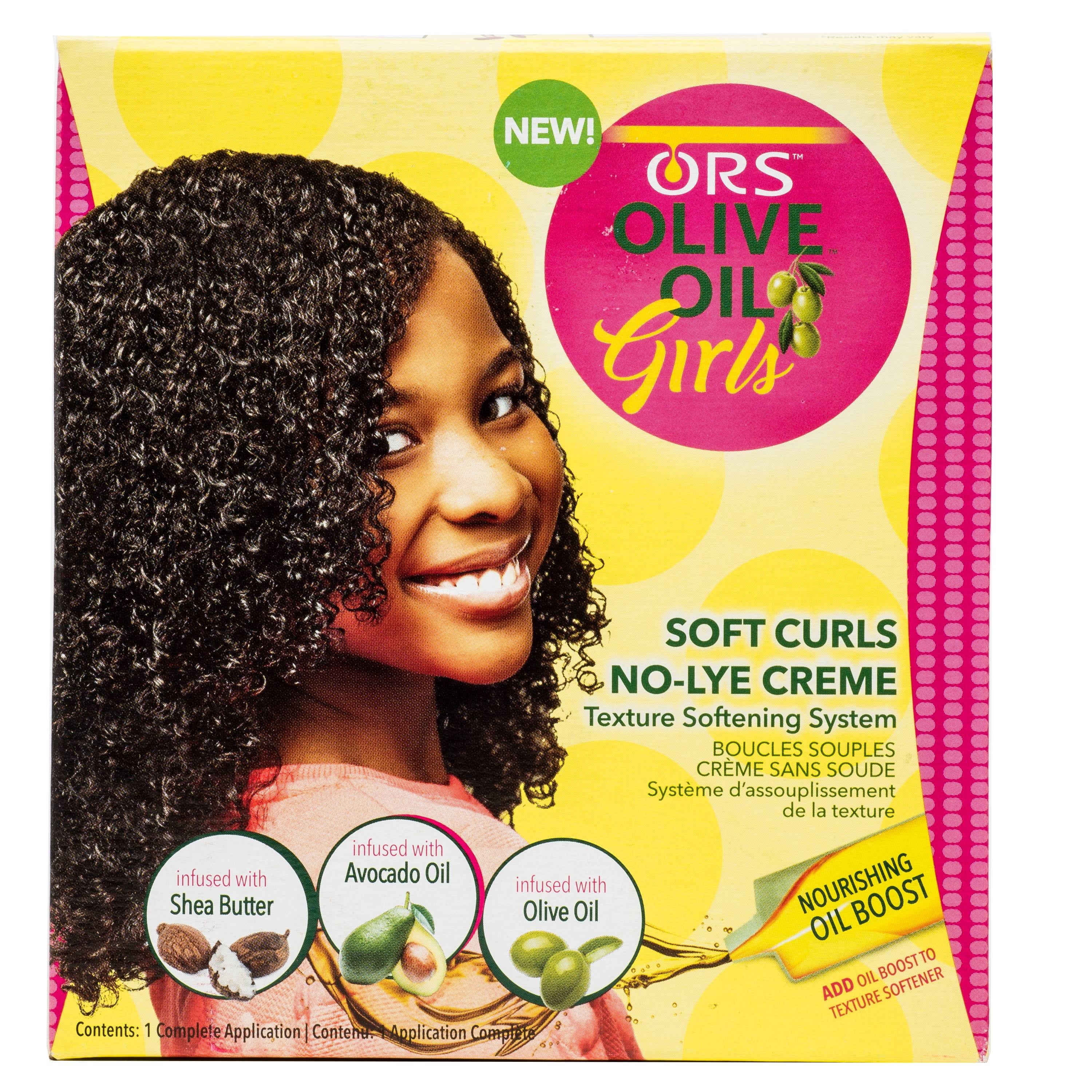 ORS Olive Oil Girls Soft Curls No-Lye Creme Texture Softening System Kit -  