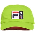 thumbnail image 1 of Fila Heritage Neon Grid Tech 6-Panel Slouch Adjustable Snapback Hat Neon Green, 1 of 5