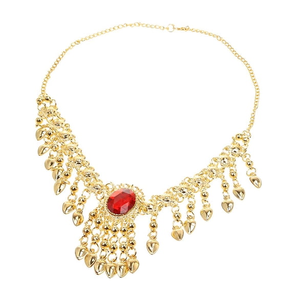 segolike Women's 2 In 1 Necklace Headdress Head Chain Belly Dance Costume Jewelry