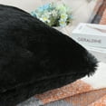 thumbnail image 6 of Home Soft Things Faux Fur Pillow Shell 4 Piece Set-Black - 20" x 20", 6 of 9
