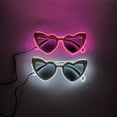 thumbnail image 4 of 10pcs LED light up Heart Sunglasses luminous Cute Glasses lovely glowing goggles for bride to be Party wedding Supplies (B-sky blue,10 pair), 4 of 7