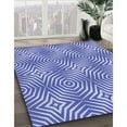 thumbnail image 2 of Ahgly Company Indoor Round Patterned Jeans Blue Area Rugs, 6' Round, 2 of 6