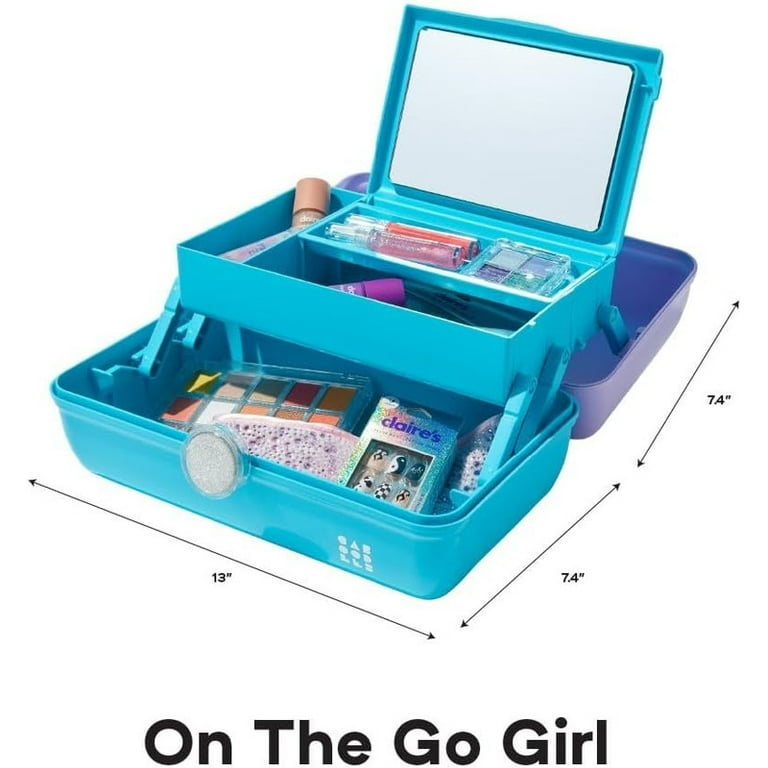 Claire's Features - Caboodles Makeup Case, On the go Girl Large Organizer  Storage Box with Mirror - Seafoam Marble: 12 x 9.4 x 6 Inches