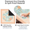 thumbnail image 4 of Peach Peony Floral Oriental Mahjong Mat 31.5x31.5 Inch | Non-Slip And Noise Reduction Mah Jong Table Mat Cover with Carrying Bag For Mahjong Lovers, Poker, Board Games And Dominoes, 4 of 7