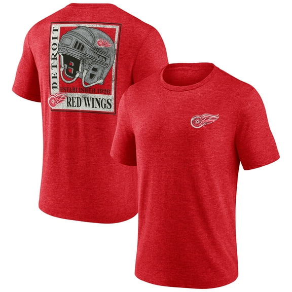 Men's Red Detroit Red Wings Earnest Will Tri-Blend T-Shirt