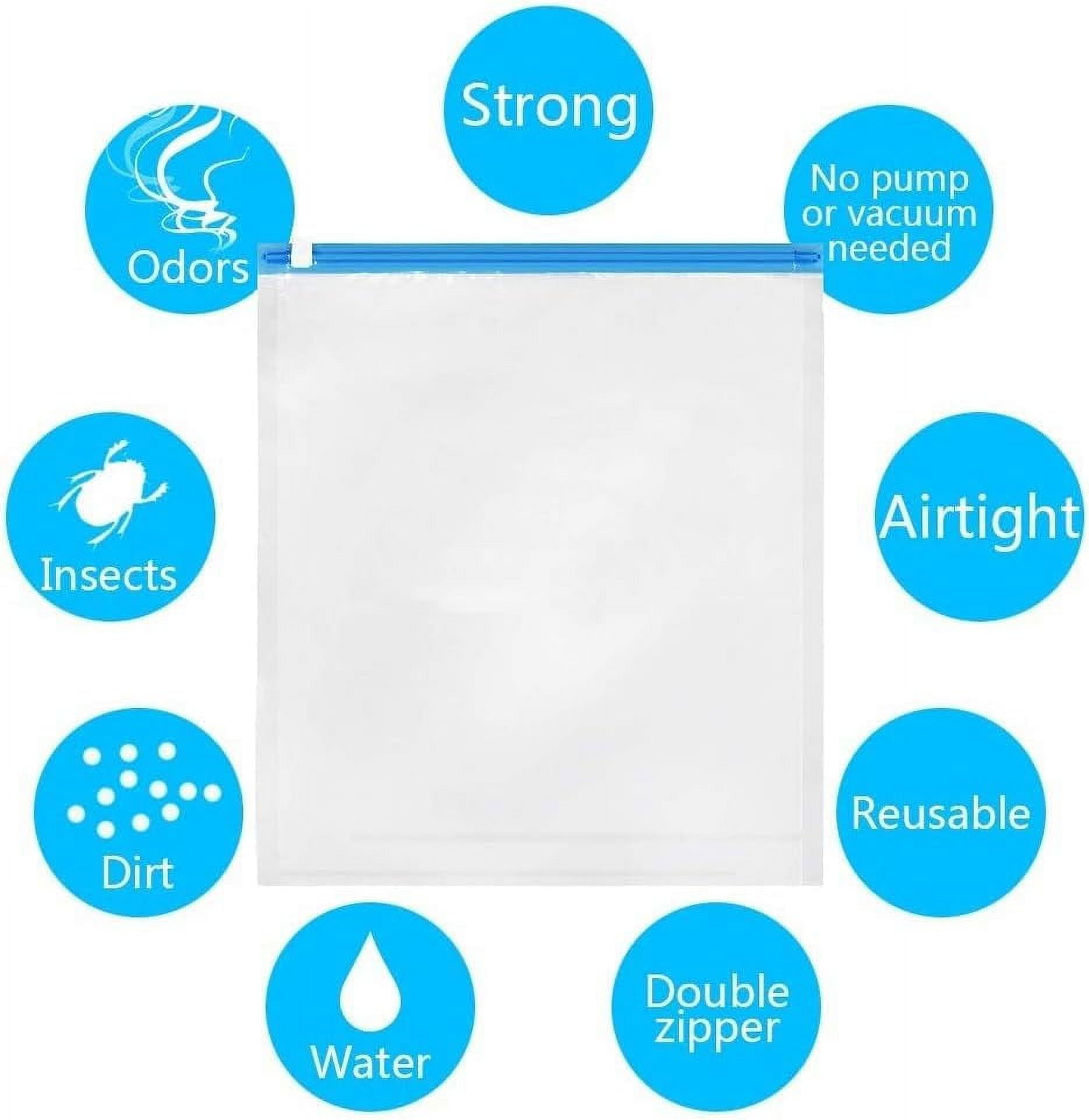18 Pack Roll Up Space Saver Travel Storage Bags, No Vacuum Needed, 10 xl (30"x26"in) 8 Large (24"x16"in) Airtight Seal and Waterproof for Clothes, Blankets, Luggage Packing, Compression, Organizing