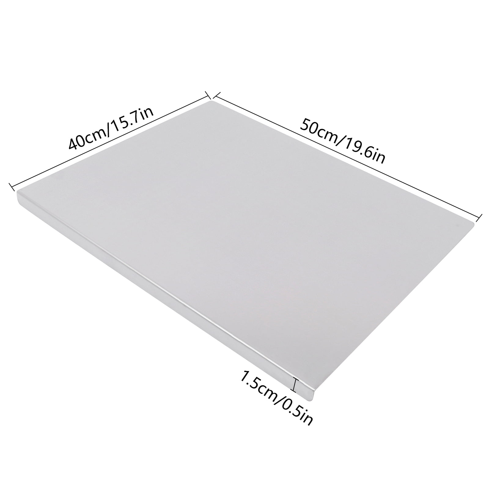 Stainless Steel Cutting Board with L-Shaped Edge, Easy to Clean and Mold-Resistant for Effortless Food Preparation