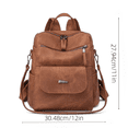 thumbnail image 2 of Vintage Large Capacity Backpack Purse for Women, Stylish PU Leather Casual Travel Shoulder Bag, Fashionable Everyday Rucksack for Work, and Weekend Getaways, 2 of 4
