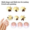 thumbnail image 2 of Labymos 6pcs Molding Nail Templates Nail Plate DIY Stainless Steel French Manicure Fingernail Making Template 6 Patterns, 2 of 4