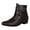 Brown, variant on Men's Chelsea Boots Pointed Toe Buckle Straps Side Zipper Chunky Heel Western Dress Ankle Boots