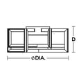 thumbnail image 3 of AFX - Cass - 38W 1 LED Flush Mount In Modern Style-17 Inches Wide-Satin Nickel, 3 of 3