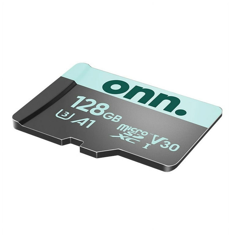 2 pack) onn 128GB Class 10 U3 V30 MicroSDXC Flash Memory Card