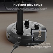 Turnstile Audio Platform Series TAP600 Multi-Pattern USB Microphone, PC, Mac, 4 Polar Patterns, Built-In Meters, Gain Control, Zero Latency, Gaming, Streaming, Podcasts, Twitch, YouTube,