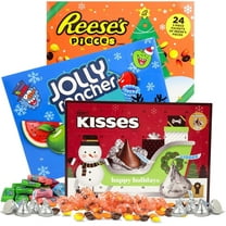 2025 Countdown to Christmas Reese's Pieces, Jolly Rancher, and Kisses Candy Advent Calendars, Pack of 3