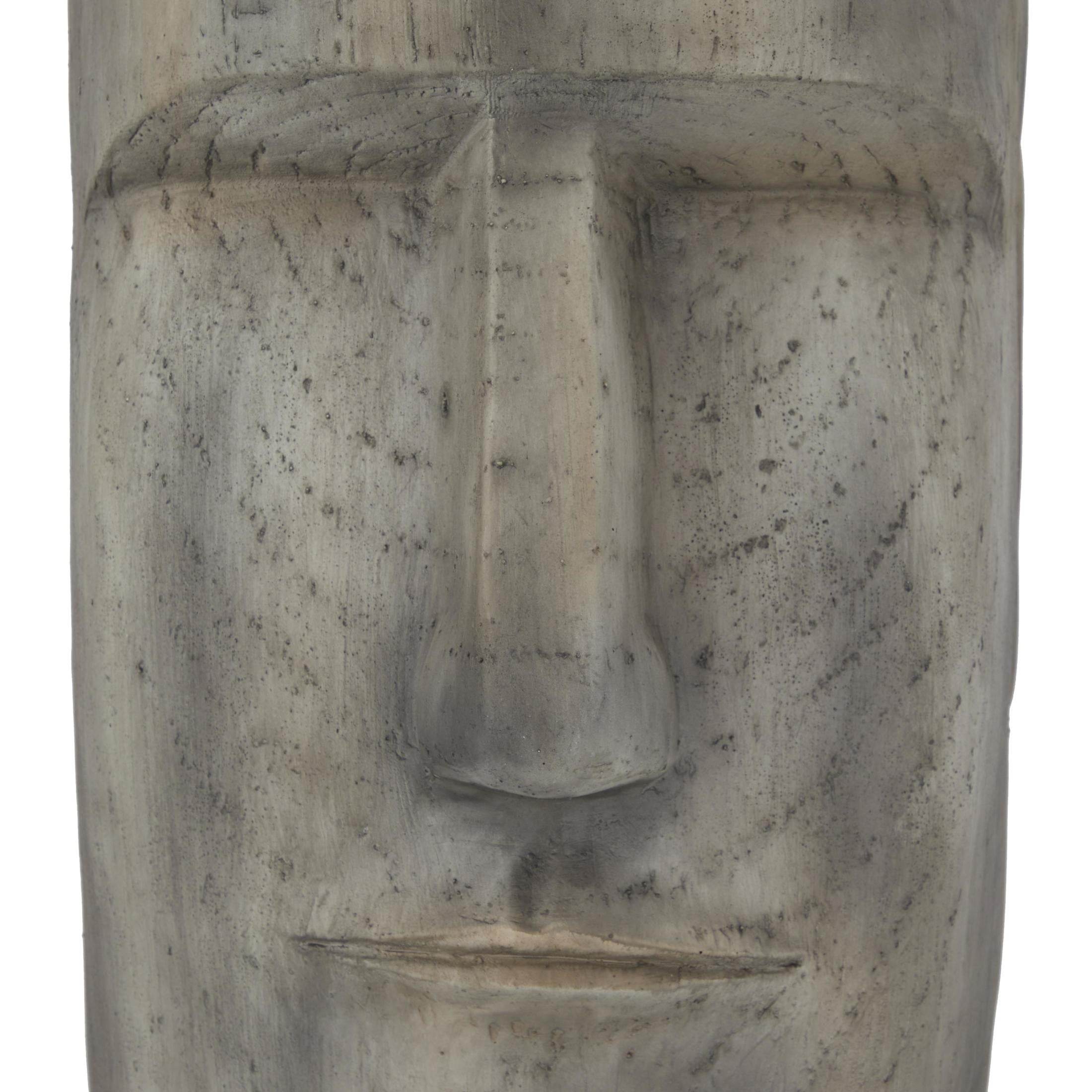 DecMode 12" x 24" Easter Island Brown Magnesium Oxide Face Planter