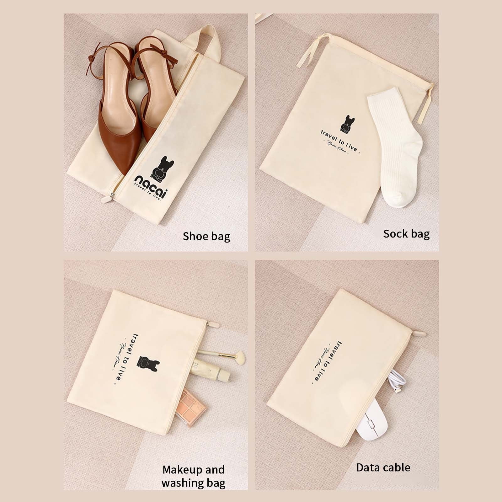 Lunxisen 1 Pcs Packing Cubes for Suitcases,Travel Luggage Packing Organizers with Laundry Bag,Compression Storage Shoe Bag, Clothing Underwear Bag
