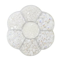 Apmemiss Clearance Half Pearls Flatback Beads for Crafts for Nail Jewels Pearls DIY Accessory Craft Pearls Necklaces Bracelets Jewelry Decorations Wedding Dress, Art and Fashion Projects