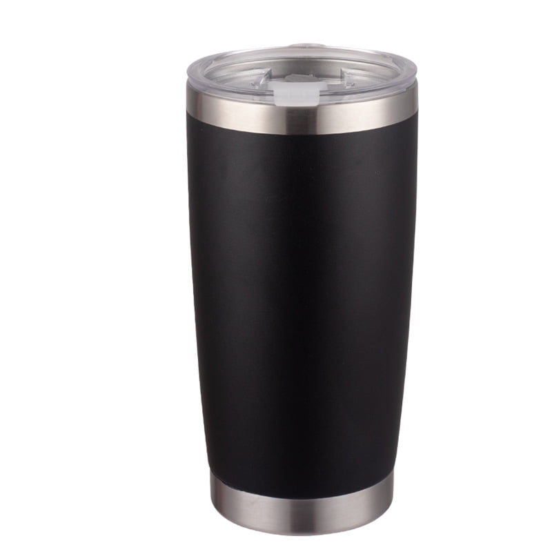 20 oz, outdoor stainless steel thermos mug, vacuum insulated coffee cup,  with lid (black) - Walmart.com