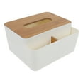 thumbnail image 4 of Practical Tissue Box for Home Storage Use in White Synthetic Material Great for Kitchen Bedroom Living .8x4.5x5.1 Inches, 4 of 8