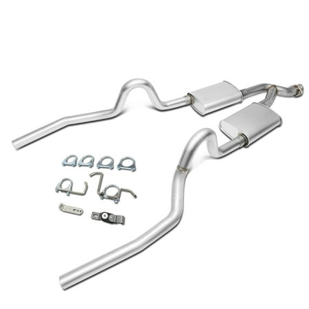 Dual Stainless Pipes - For 1999-2004 Ford Mustang 3.8L/3.9L V6 Stainless Steel 2.5
