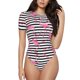 thumbnail image 1 of Balery Flamingos Body de cuello redondo de manga corta para mujer Tops de manga corta Tops básicos-Large, 1 of 7