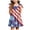 White, variant on felwors Girls July 4th Dress Red White Blue Toddler Patriotic Outfit American Sundress 1-6 Years(Brick Red,4-5 Years)