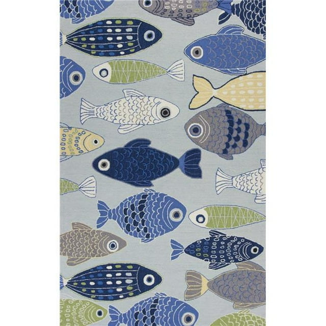 HomeRoots 353390 Tapis en Polyester Bleu Pâle 27 x 45 Po