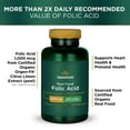 thumbnail image 3 of Swanson Real Food Folic Acid Vegetable Capsules, 1,000 Mcg, 100 Count, 3 of 5