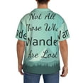 thumbnail image 3 of Pofeuu Not All Those Who Wander Are Lost1 Print Mens Casual Short Sleeve Shirts Beach Summer Spread Collar Pocket Tops Men's Casual Short-sleeved Shirt-4X-Large, 3 of 5