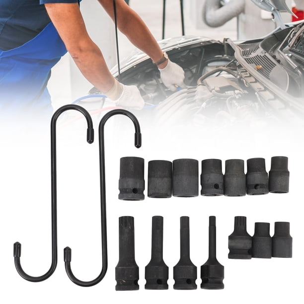 Kit De Herramientas De Extracción De Pinza De Freno, 15 Piezas De Enchufe De Pinza De Freno De Impacto Resistente Portátil A Prueba De Herrumbre Para Automóviles Alemanes