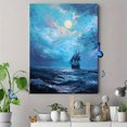 thumbnail image 4 of Qisvanset Gradient Circle Abstract Canvas Print 12x16 Inch Studio Art, 4 of 8