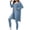 Blue pajamas sets, variant on YanHoo Women's 3Pcs Pajamas Sets Warm Cami Top and Shorts with Long Sleeve Robe Sleepwear Pjs Lounge Set