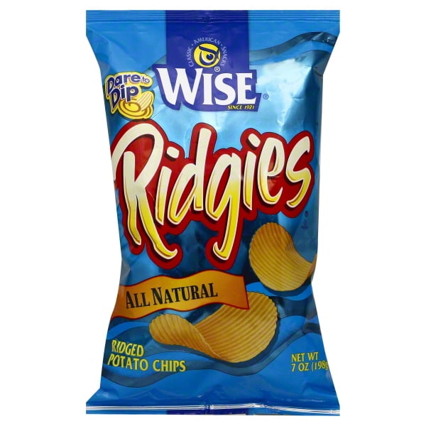 Wise Original Ridgies Potato Chips, 7 Oz.