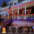 thumbnail image 4 of PMMIPNW Solar Christmas Icicle String Lights 162LED 27ft, Christmas Fairy Lights for Bedroom, Patio, Yard, Garden, Wedding, Eave Decor (Multicolor), 4 of 8