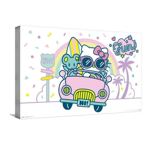Hello Kitty: 20 Kawaii Vacation - Fun Canvas Wall Poster, 14.725" x 22.375"