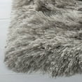 thumbnail image 6 of SAFAVIEH Ocean Trellis Solid Plush Polyester Shag Area Rug, Light Grey, 6' x 6' Round, 6 of 6