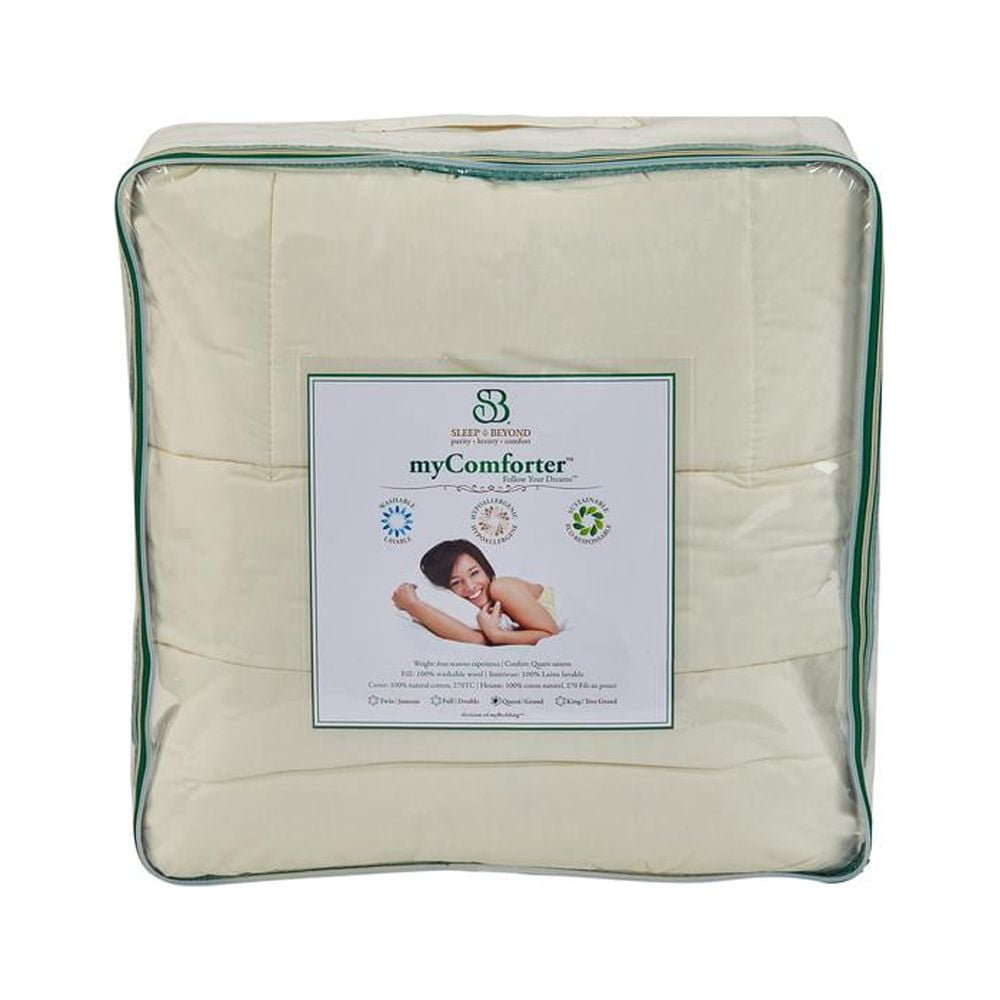 myComforter®, 100% Washable Wool Comforter, Twin 68x86"