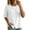 White, variant on TGSLY Asymmetrical Button Placket Tops for Women Lightweight Thin Crew Neck Solid Color Blouses Loose Fit Dressy Casual Half Sleeve Shirts L