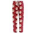 thumbnail image 4 of Fabrcox Men's Pajama Pants Sleepwear Christmas Elastic Waist Drawstring Pj Pants Christmas Snowflake Snowman Print Casual Soft Wide Leg Sleepwear Pants Vermilion M, 4 of 4