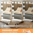 thumbnail image 5 of Smart Lighted Makeup Mirror with Memory Function, 22.8" x 19.3" Vanity Mirror with 15 Dimmable LED Bulbs, USB Port & Touch Controls, White, 5 of 9