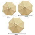 thumbnail image 5 of Aqzb 200/270/300CM Umbrella Replacement Canopy UV Protection Outdoor Garden Patio Backyard Parasol Market Table Top Umbrella Replacement Fabric Cloth Cover _Clearance Replacement Canopy, 5 of 7
