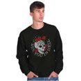 thumbnail image 5 of See You in Hell Skull Roses Tattoo Sweatshirt for Men or Women Brisco Brands L, 5 of 5