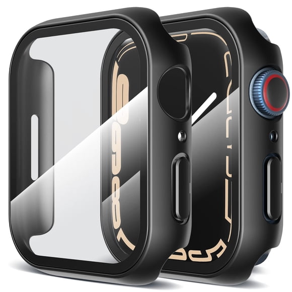 Funda protectora y cristal templado para Apple Watch 41 mm LK