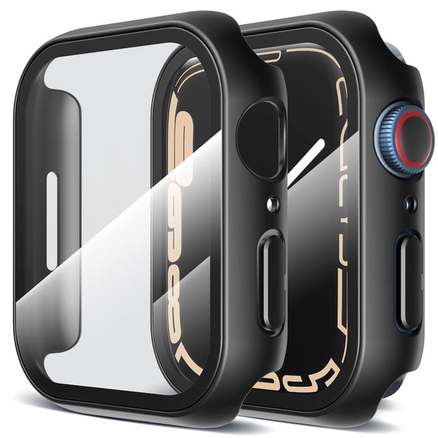 Funda protectora y cristal templado para Apple Watch 41 mm LK